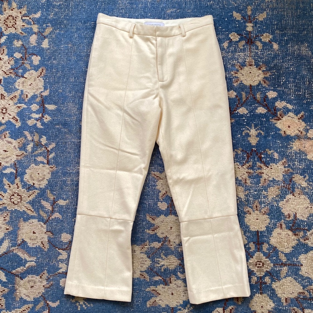 Sakaya Davis White Wool Pants 6